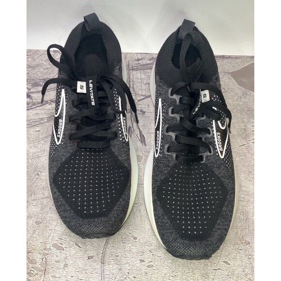 Brooks Levitate StealthFit 5 Running Shoes Black/Grey/White US Women Sz 6 - Picture 6 of 14